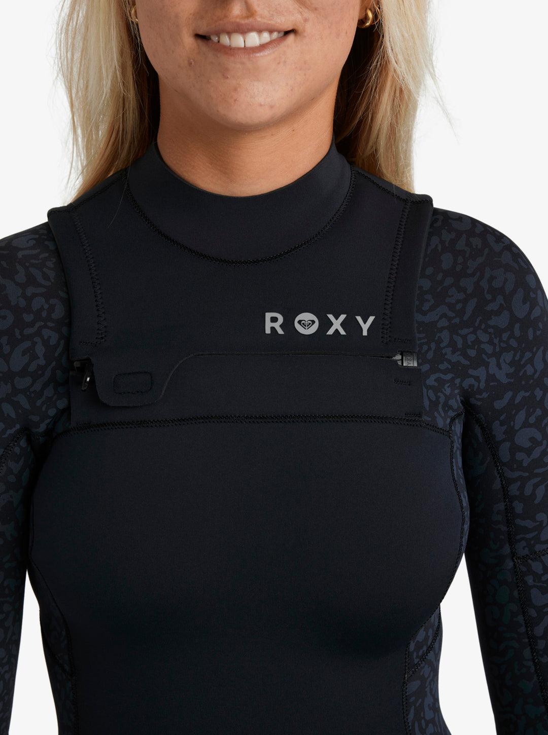 Roxy Damen Neoprenanzug 3/2mm Swell Series Chestzip - Animal Print