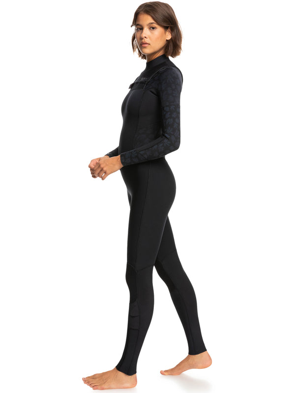 Roxy Damen Neoprenanzug 3/2mm Swell Series Chestzip - Black