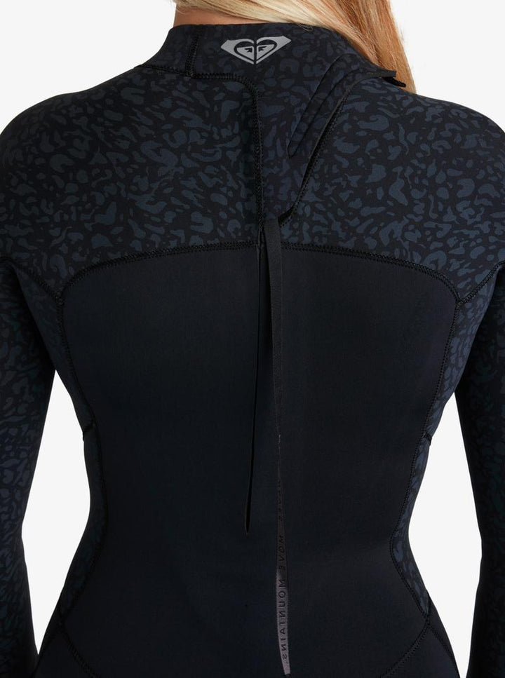 Roxy Damen Neoprenanzug 5/4mm Swell Natural Backzip - Animal Print