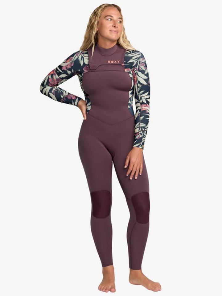 Roxy Damen Neoprenanzug 5/4mm Swell Natural Chestzip - Black Multi
