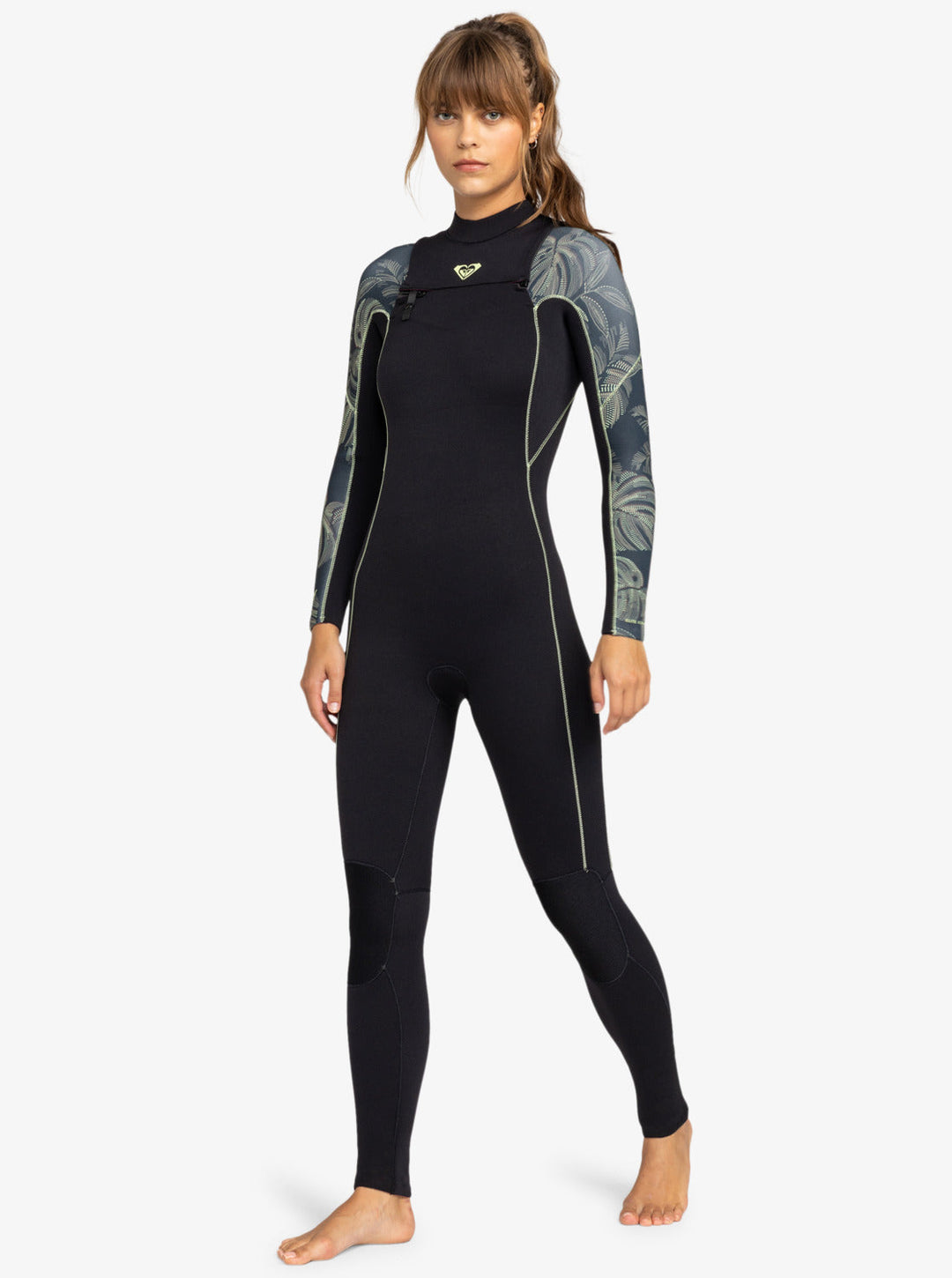 Roxy Damen Neoprenanzug Elite 4/3mm Chestzip - Anthracite The Palms Wetsuit