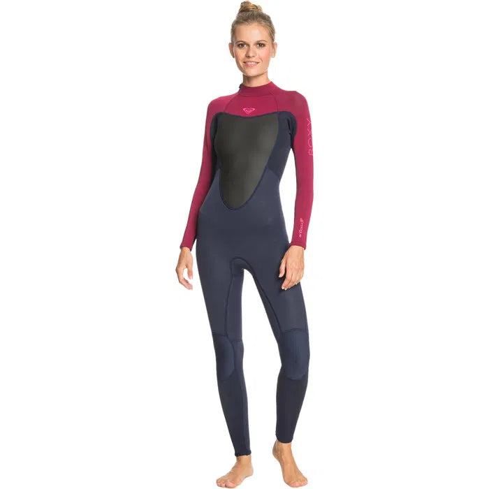 Roxy Damen Neoprenanzug Prologue 4/3 Backzip - blue navy / burgundy