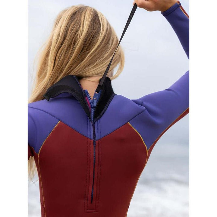 Roxy Damen Springsuit 1.5mm Rise Langarm - granatapfel