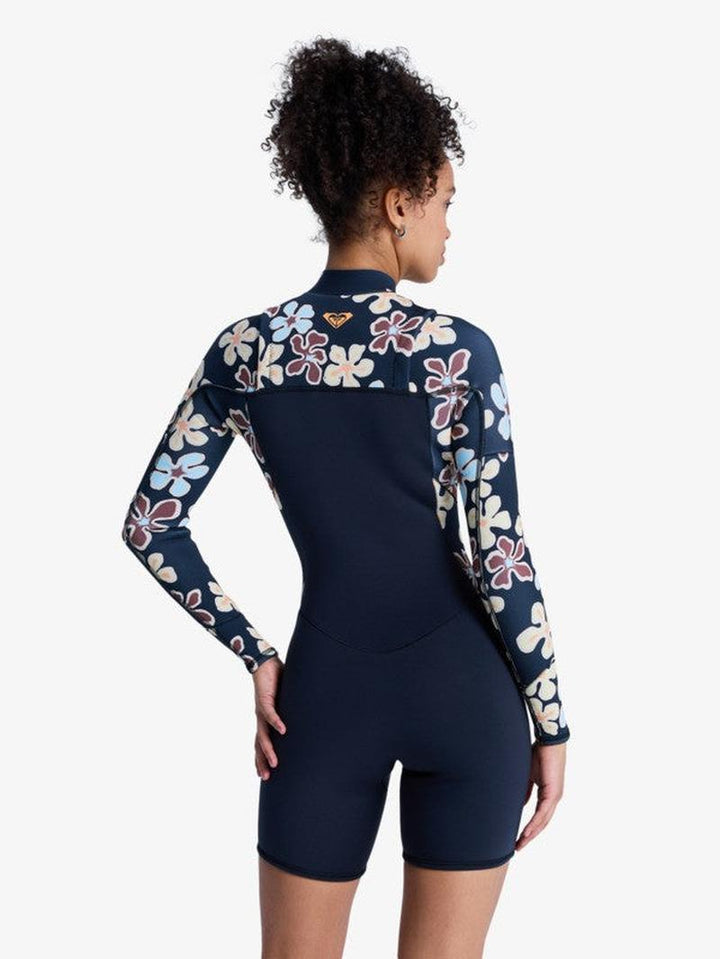 Roxy Damen Springsuit Swell Natural 2mm Frontzip - Flower