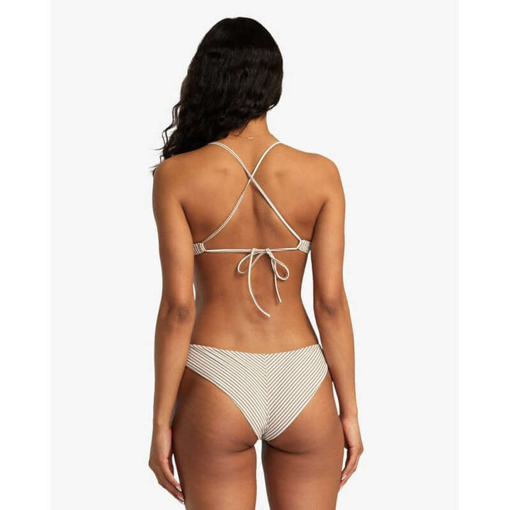Rvca Damen Bikinitop Linear Crossback - Workwear Brown