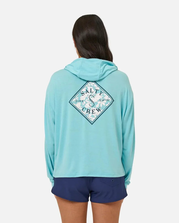 Salty Crew Damen Lycra Langarm Tippet Fill Tech Hoody - Aquamarine
