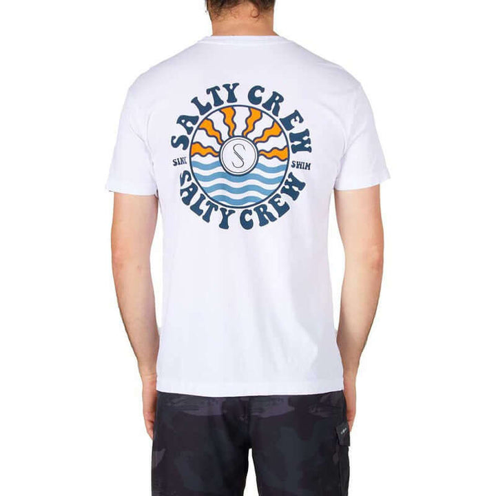 Salty Crew Herren Shirt Sun Waves Premium - white
