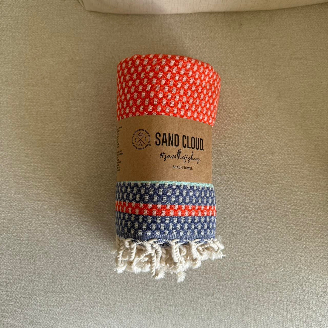 Sand Cloud Badetuch Dobby With Zip Pocket - Cherry Tomato