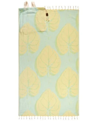 Sand Cloud Badetuch Monstera Towel Bag - snapdragon