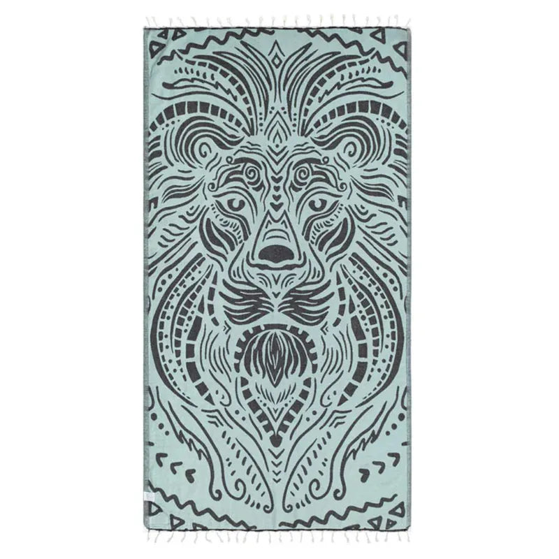 Sand Cloud Badetuch Raj the Lion - Ice Blue