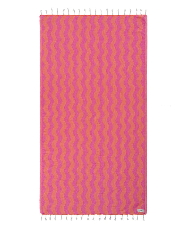 Sand Cloud Badetuch Rumble Waves - Coral