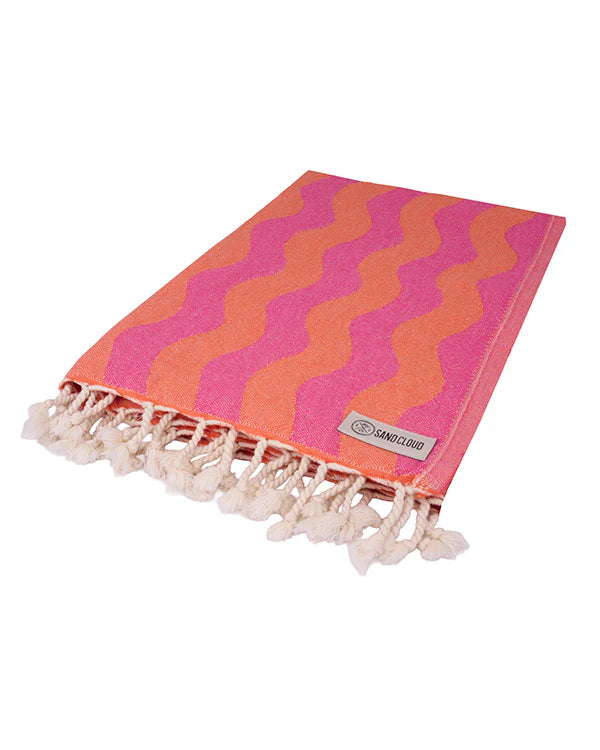 Sand Cloud Badetuch Rumble Waves - Coral