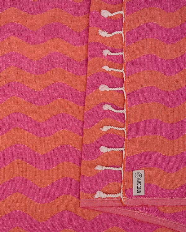 Sand Cloud Badetuch Rumble Waves - Coral
