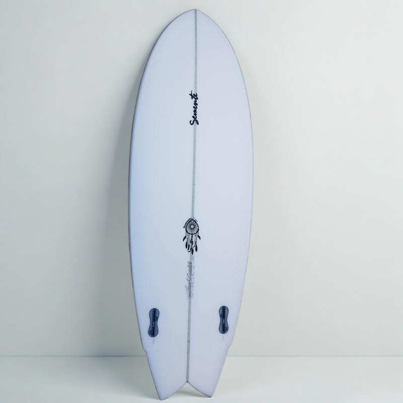 Semente Surfboard Twin Fin Fish 5'6" 31L - apricot