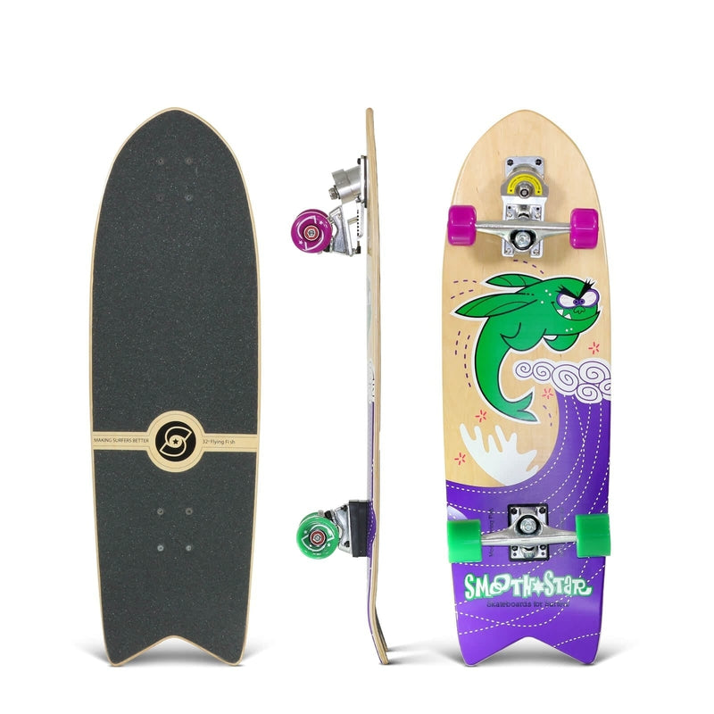 Smoothstar Flying Fish 32" Surfskate - green (Complete)