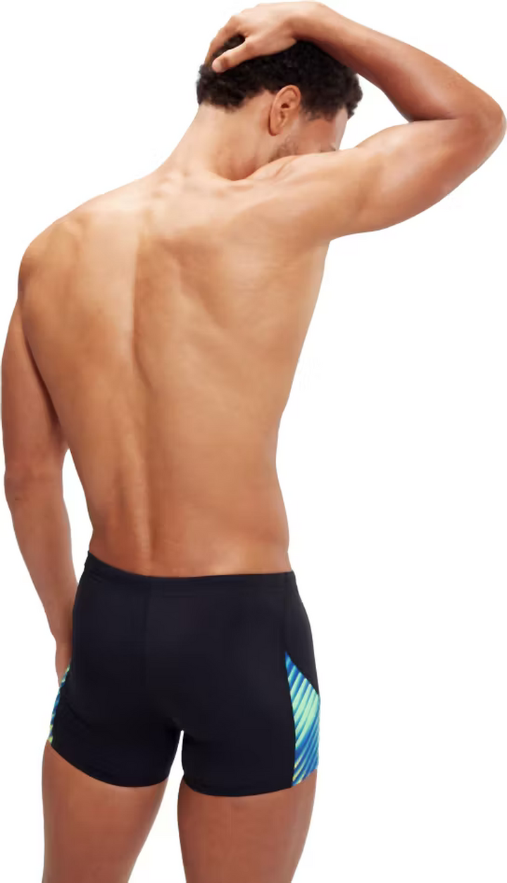 Speedo Herren Badehosen Allover Digi V-Cut - Black/True Cobalt