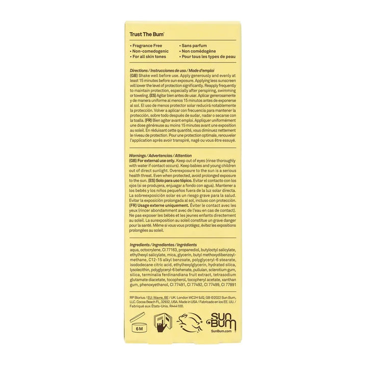 Sun Bum Original Glow SPF 30 Sunscreen Face Lotion