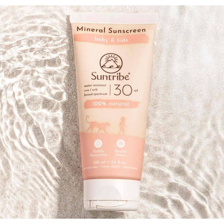 Suntribe Mineralische 100ml Bio-Sonnencreme LSF 30 - baby / kinder