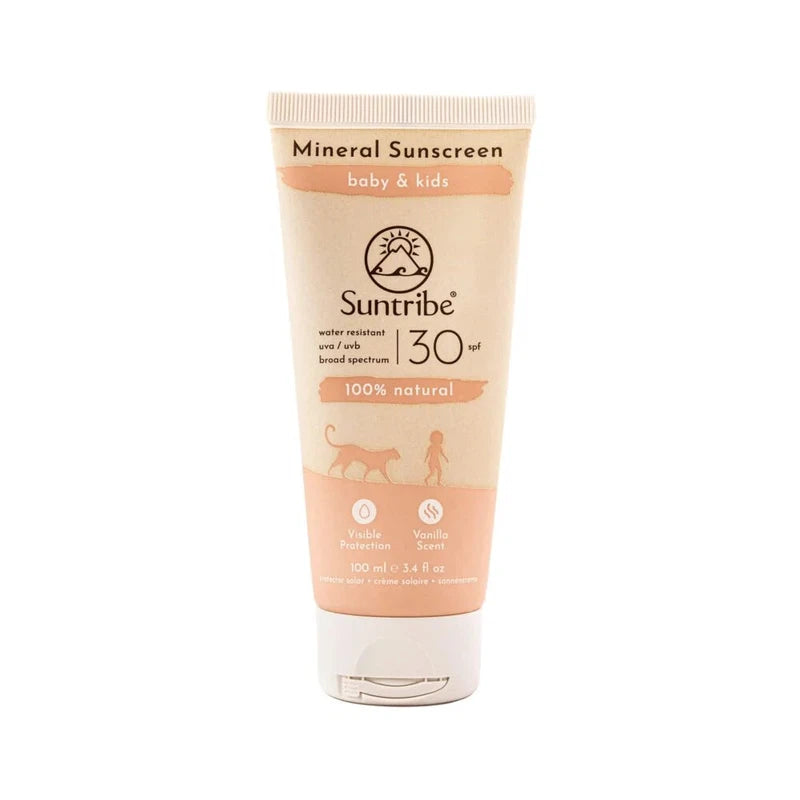 Suntribe Mineralische 100ml Bio-Sonnencreme LSF 30 - baby / kinder