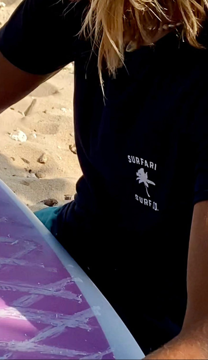 Surfari Damen T-Shirt Palm - navy