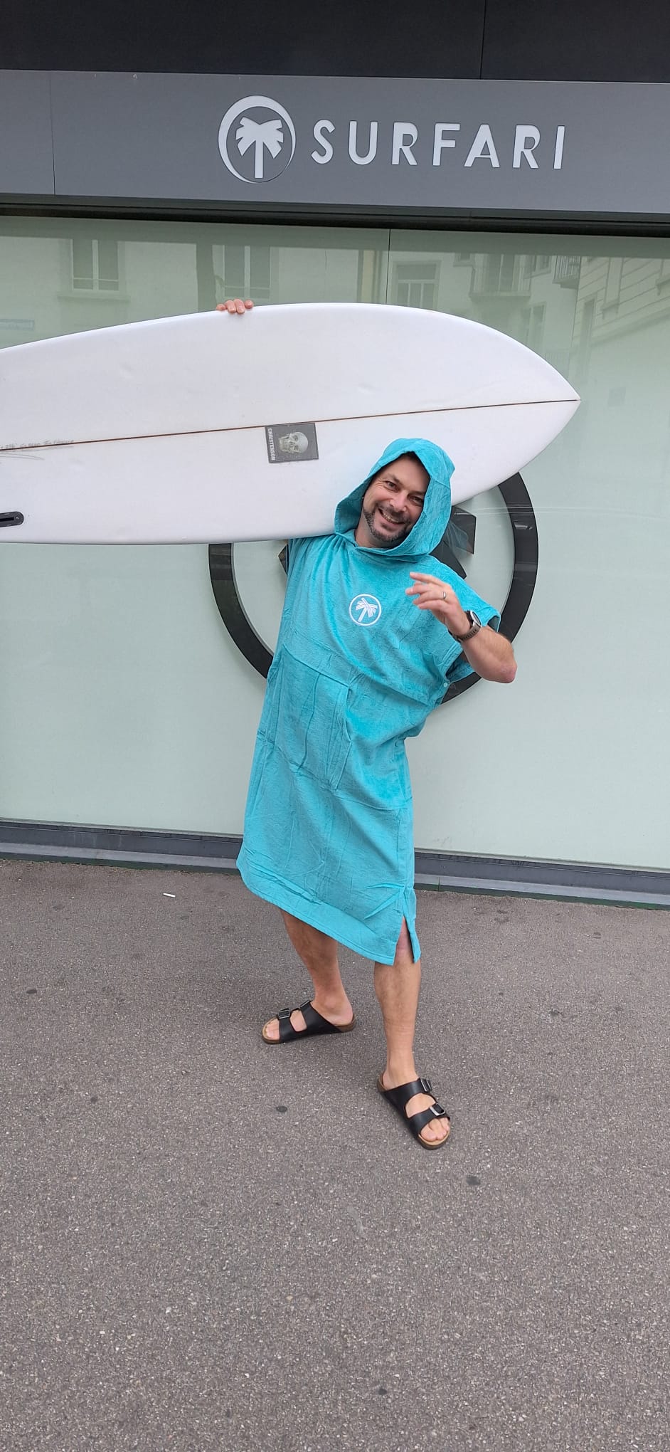 Surfari Survivor Poncho - blue lagoon