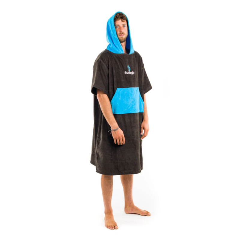 Surflogic Poncho - Black/Cyan