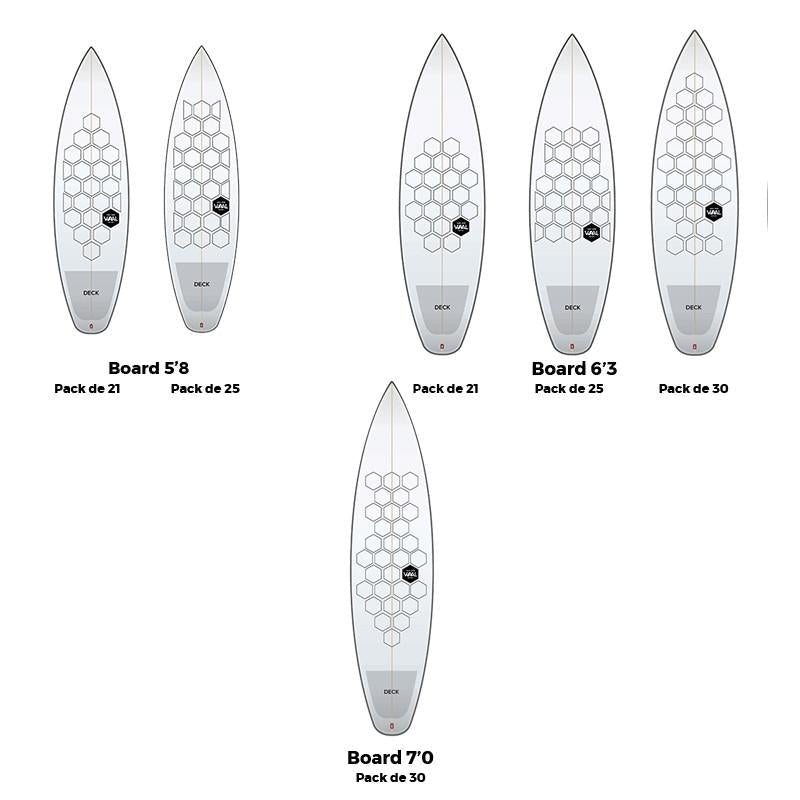 Waal Surf Front Grip Hexagons - 25Stk