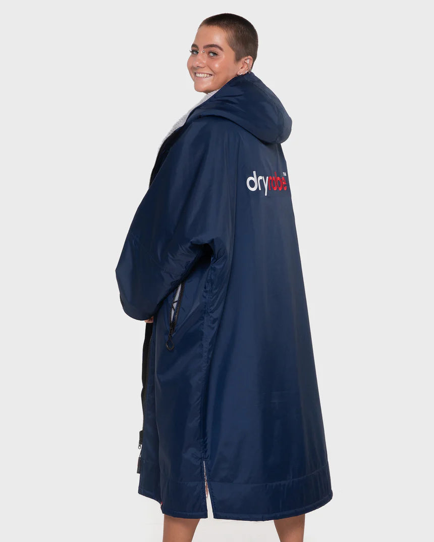 dryrobe Poncho Advance Langarm - Navy /Grey