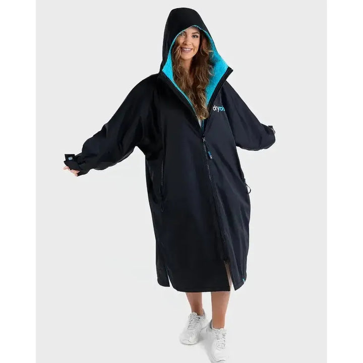 dryrobe Poncho Advance Langarm - black/blue