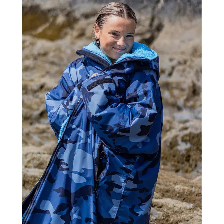 dryrobe Poncho Advance Langarm - blue camo
