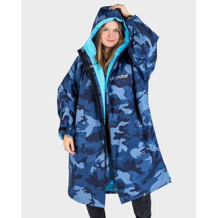 dryrobe Poncho Advance Langarm - blue camo