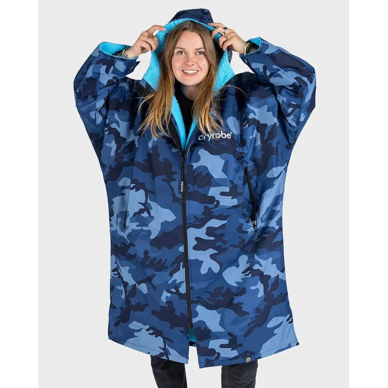 dryrobe Poncho Advance Langarm - blue camo
