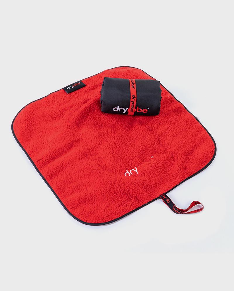 dryrobe Umziehmatte - rot/schwarz