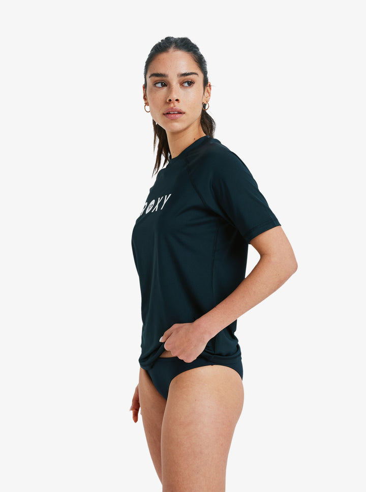 Roxy Damen Essential Lycra Kurzarm - Anthracite