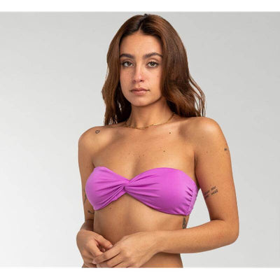 Billabong Damen Bikini Top Sol Searcher Draped Bandeau - bright orchid
