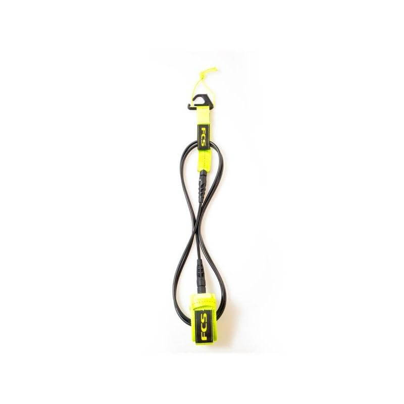 FCS 5' Competition Essential Leash - fluro green