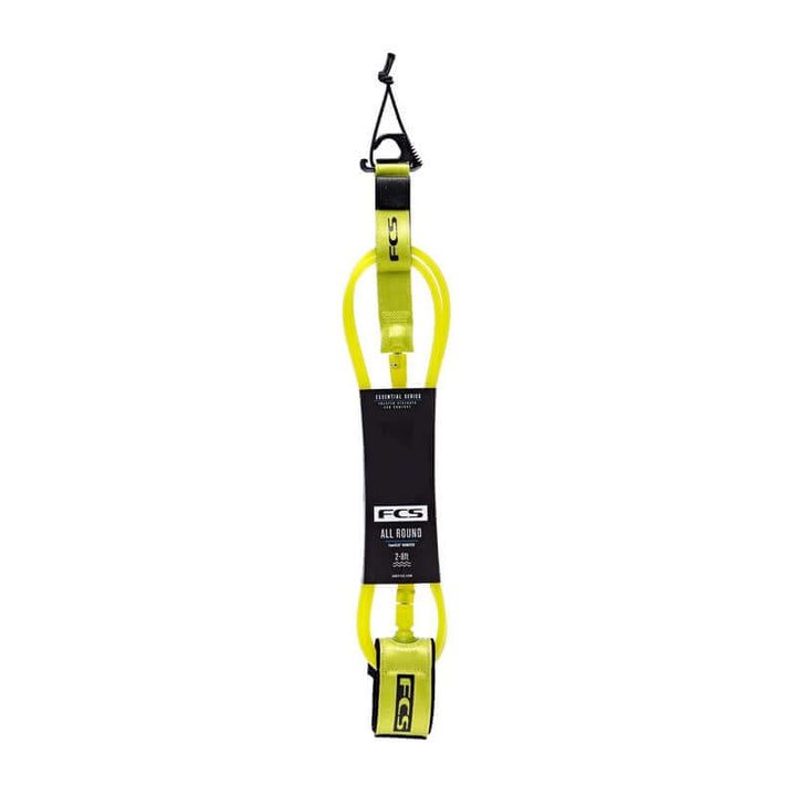 FCS 6'0 All Round Essential Leash - acid yellow