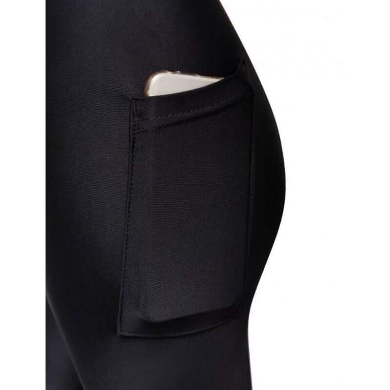 IQ-UV Damen Leggins UPV 300 Slim Fit mit Handy Tasche - black