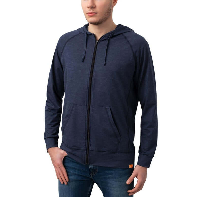 IQ-UV Unisex Hooded Jacket Longsleeve/Zipper - mare blue