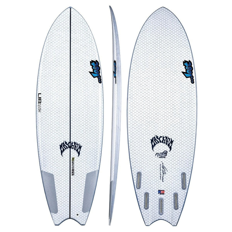 Lib Tech 5'8" Puddle Fish by Lost - white