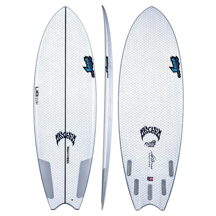 Lib Tech 5'8" Puddle Fish by Lost - white