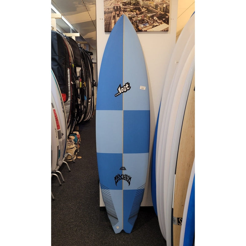 Lost Crowd Killer 6'10" Shortboard FCSII 41.5L - blue squares