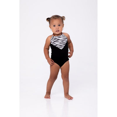 Main Design Kinder Badeanzug Lena - zebra / black