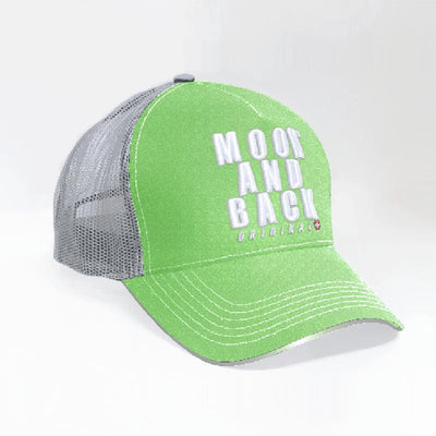 Moon & Back Reflective Brim Cap - green