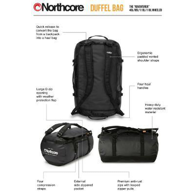 Northcore Duffel Bag 110l - black