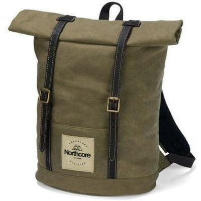 Northcore Waxed Canvas Backpack - green