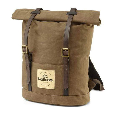 Northcore Waxed Canvas Rucksack - chocolate