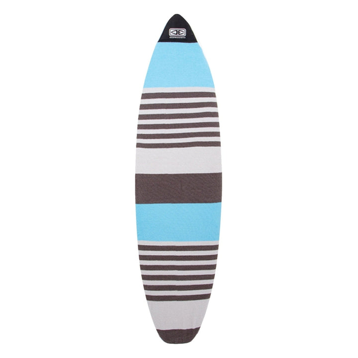 Ocean & Earth 5'8 Shortboard Stretch Cover - blue solid stripe