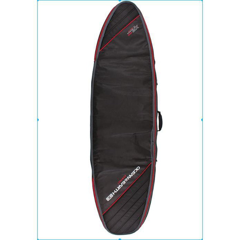 Ocean & Earth 6'0 Compact Triple Shortboard Cover - black/red