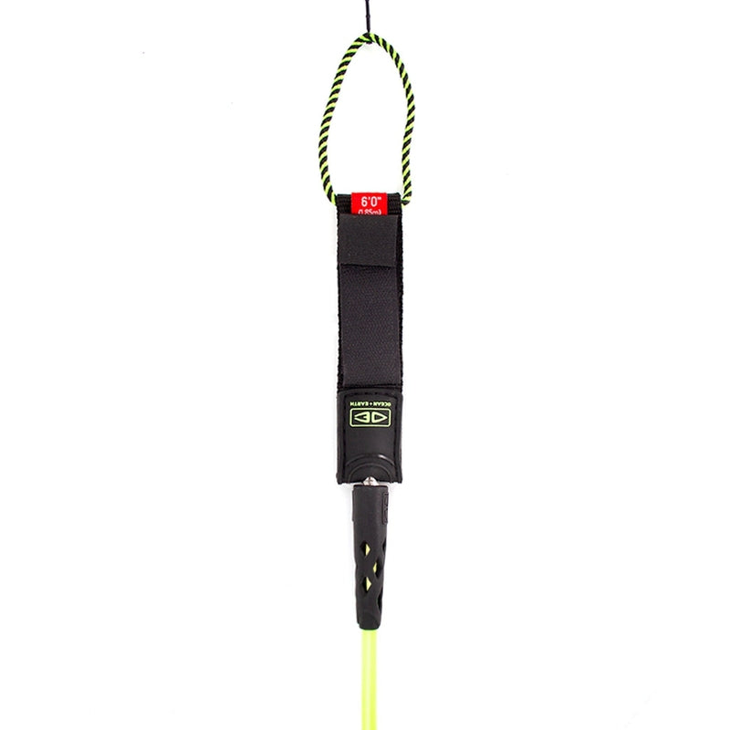 Ocean & Earth 6'0" Regular Moulded Leash - black